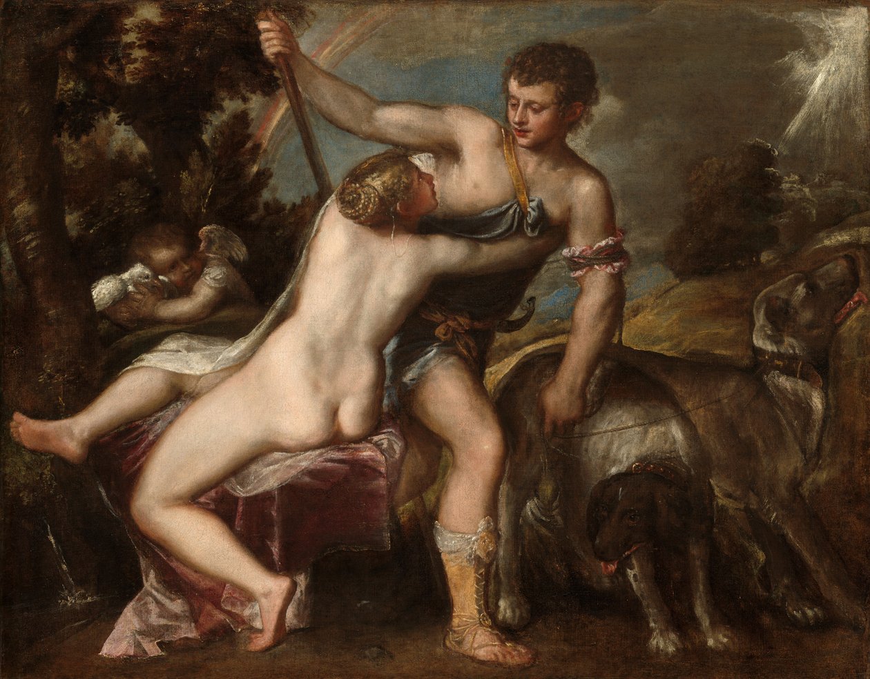Venus ja Adonis, n. 1540sc. 1560-1565 tekijältä Titian