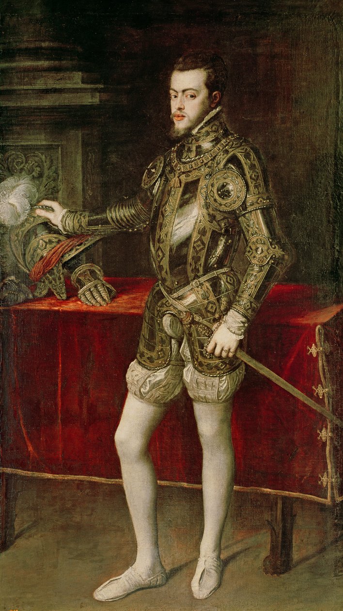 Kuningas Filip II (1527-1598) 1550 tekijältä Tiziano Vecelli
