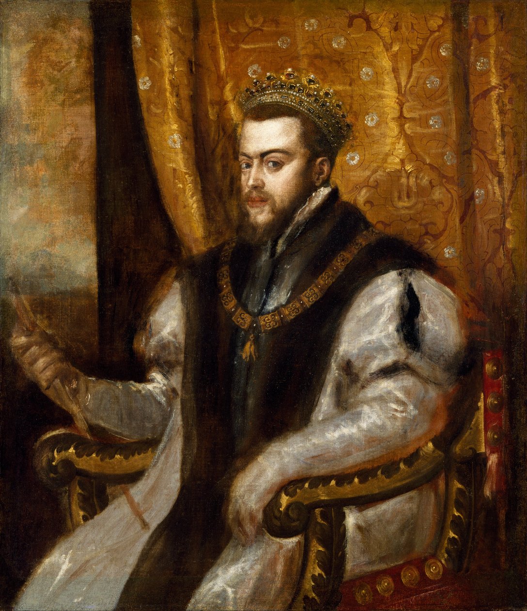 Espanjan kuningas Filippus II tekijältä Tiziano Vecelli