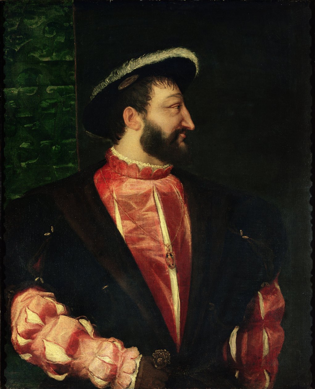 Franciscus I:n (1494-1547) muotokuva 1538 tekijältä Tiziano Vecelli