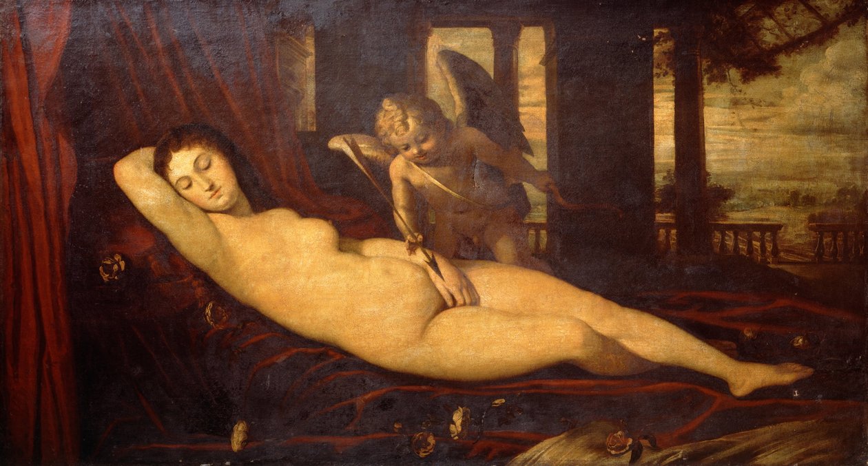 Nukkuva Venus tekijältä Tiziano Vecelli