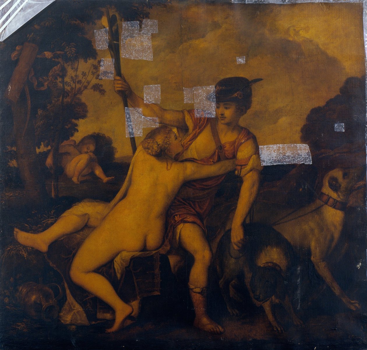 Venus ja Adonis tekijältä Tiziano Vecelli