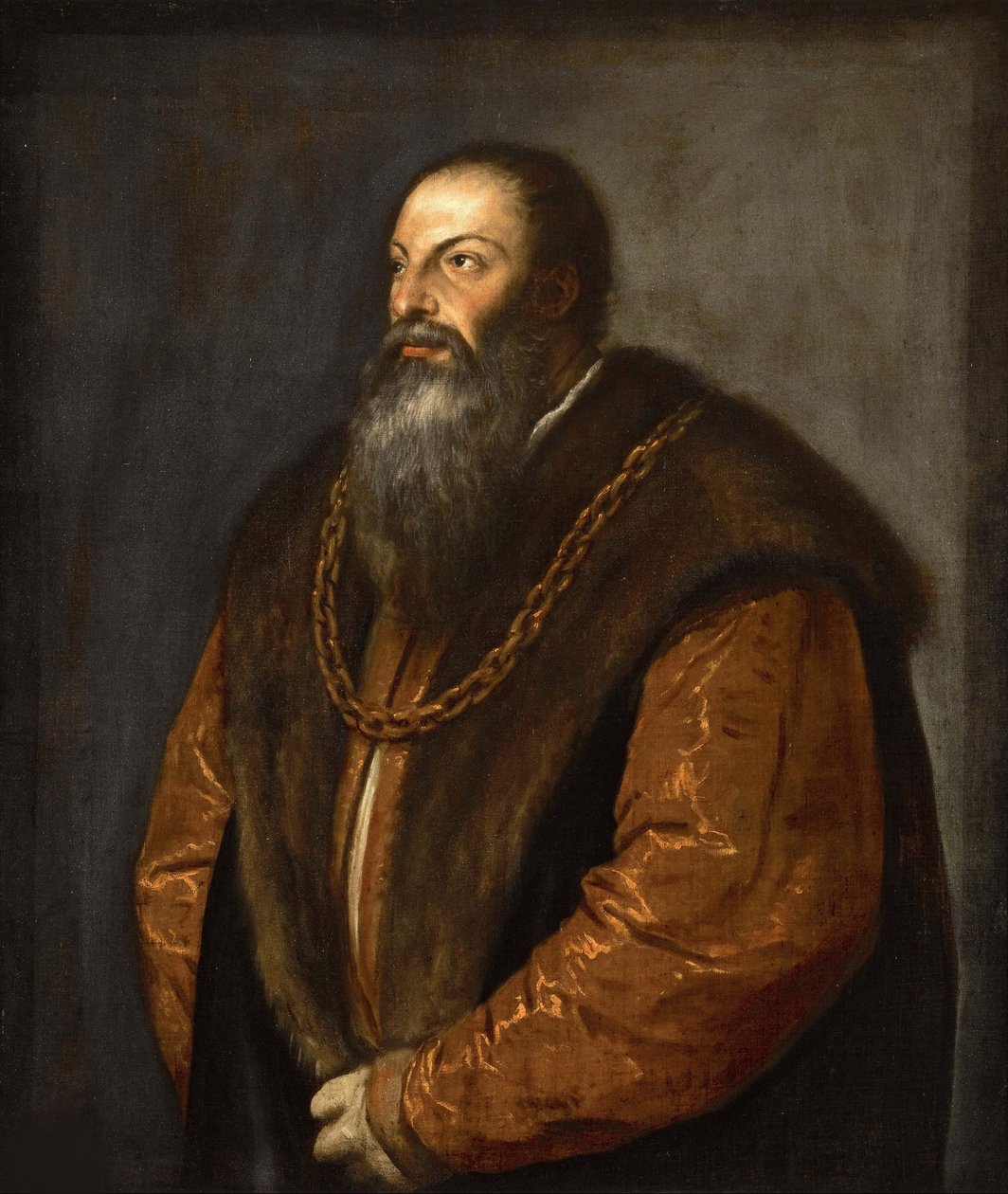 Pietro Aretinon muotokuva, noin 1537. tekijältä Tiziano Vecelli