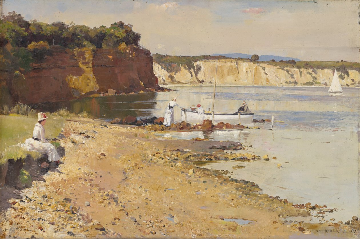 Uninen meri, Mentone tekijältä Tom Roberts