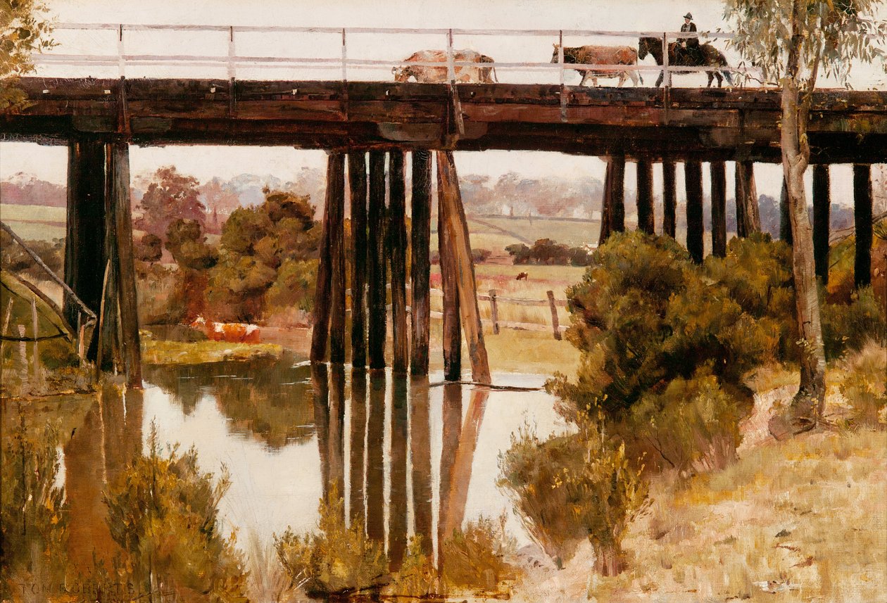 Talviaamu sateen jälkeen, Gardiners Creek tekijältä Tom Roberts