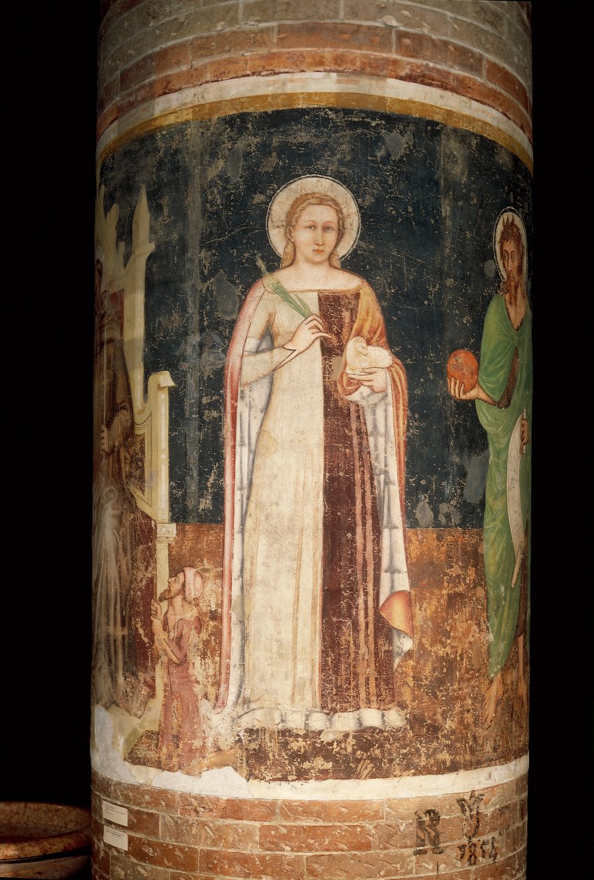 St. Agnes (fresko) tekijältä Tomaso da (late 15th century) Modena