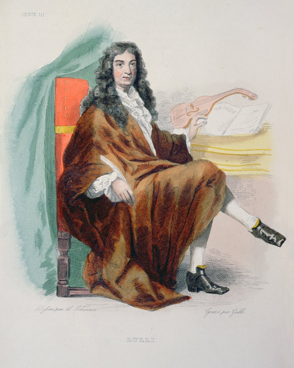 Jean-Baptiste Lully (1632-87), 1841 tekijältä Tony Johannot