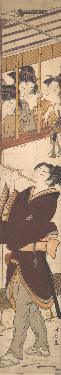 Uudenvuoden kohtaus. tekijältä Torii Kiyonaga