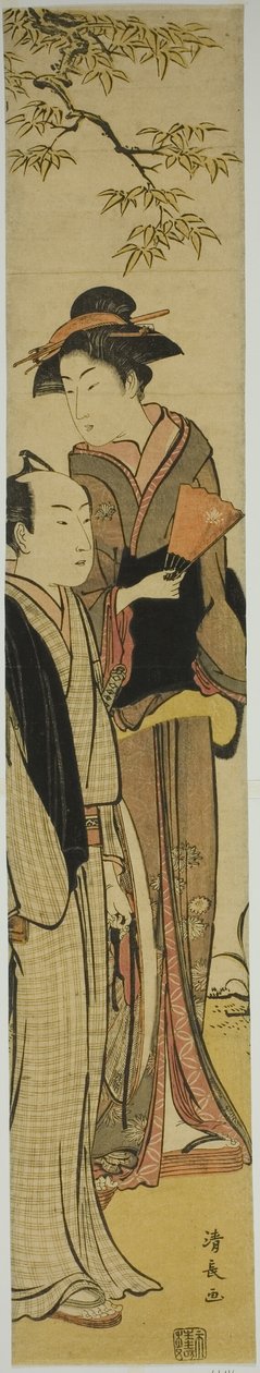 Pari puun alla tekijältä Torii Kiyonaga