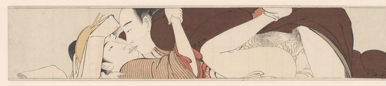 kiireinen rakkaus Sode no maki (sarjan nimi) tekijältä Torii Kiyonaga
