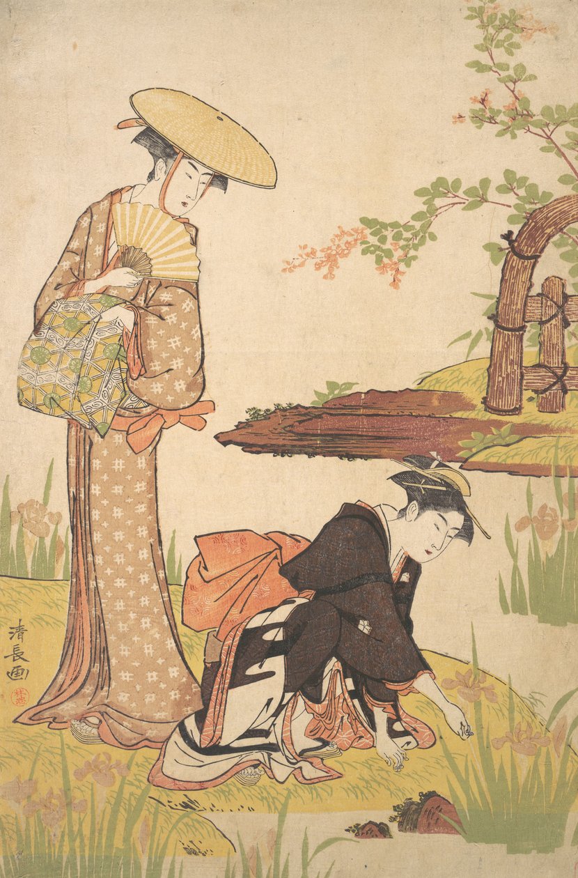 Iris Garden, n. 1784. tekijältä Torii Kiyonaga