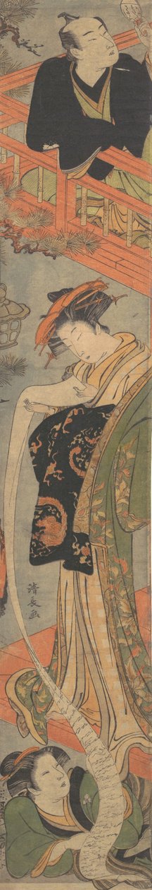 Rakkauskirje, 1700-luvun loppu. tekijältä Torii Kiyonaga