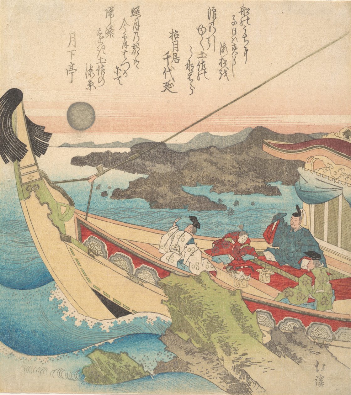 Sisämeri lähellä Tosaa, n. 1820. tekijältä Totoya Hokkei