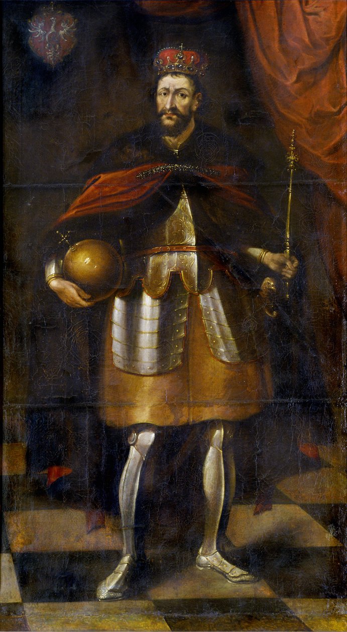 Kuningas Vladislav II:n muotokuva. Jagiello, 1677 tekijältä Trycjusz