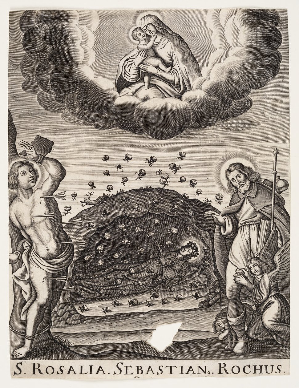 St Rosalia, St Sebastian ja St Rocco tekijältä Ubekendt