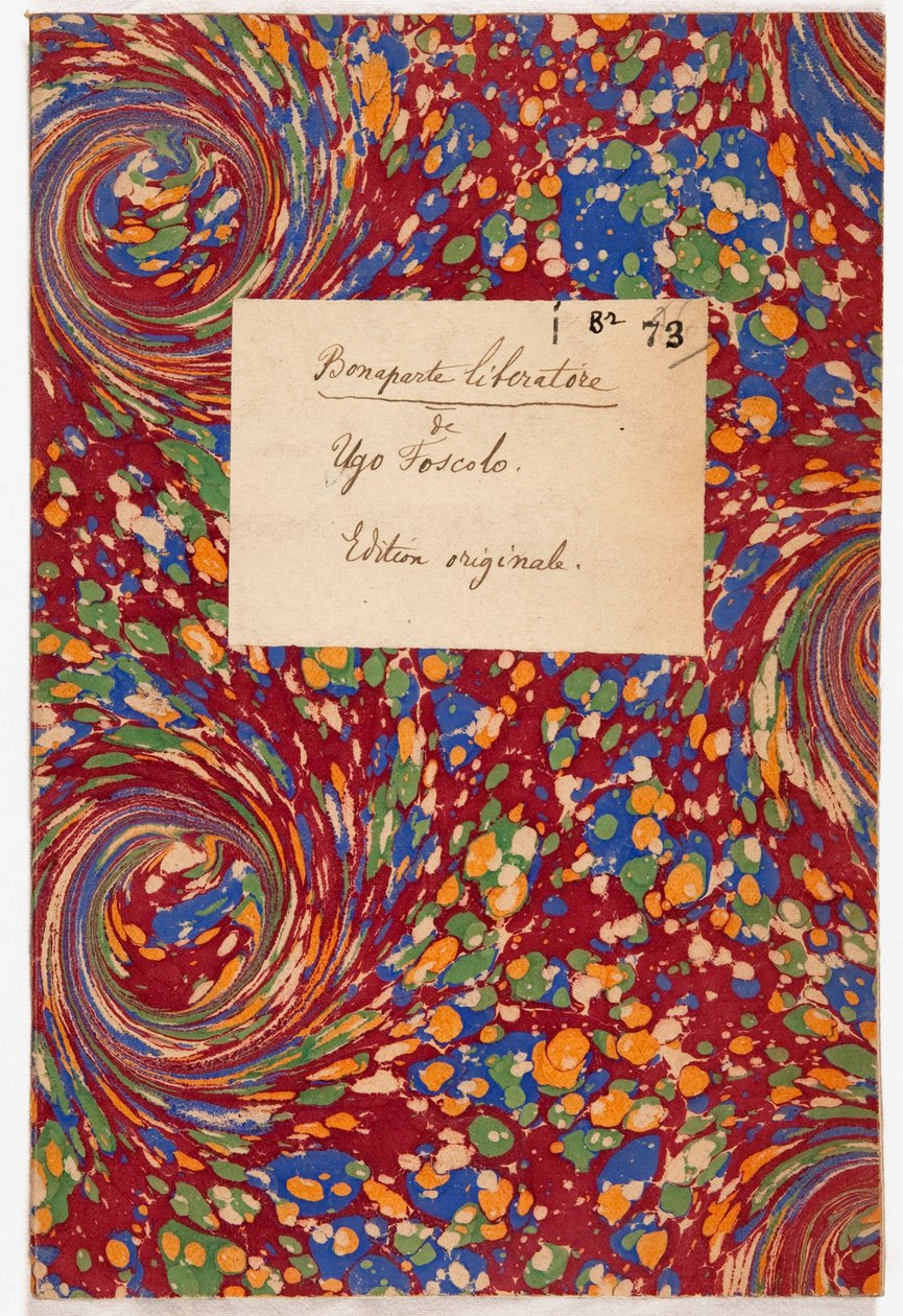 Bonaparte Liberatore, alkuperäinen painos, 1797 (marmoroitu paperi) tekijältä Ugo Foscolo