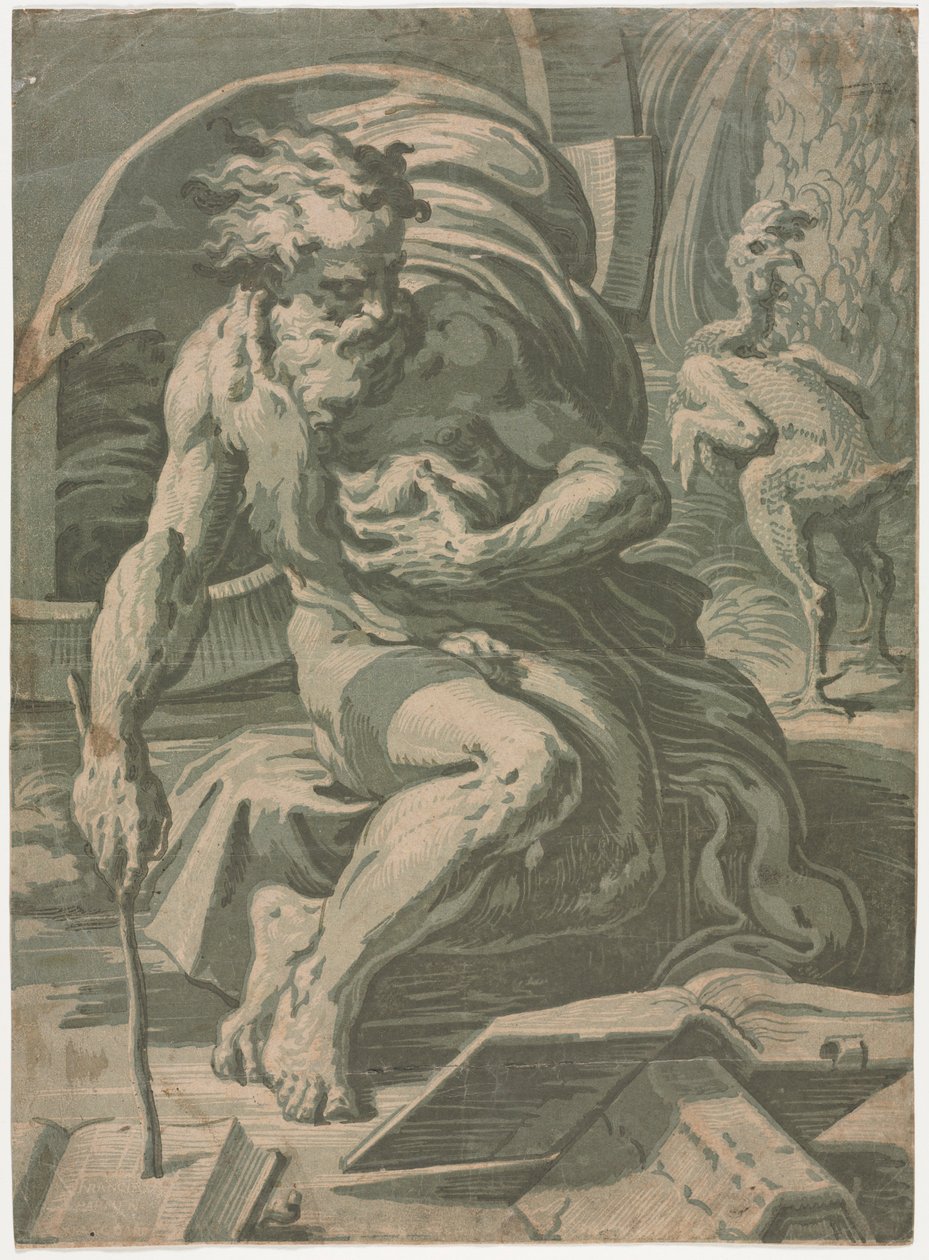 Diogenes, c. 1524-1527. tekijältä Ugo da Carpi