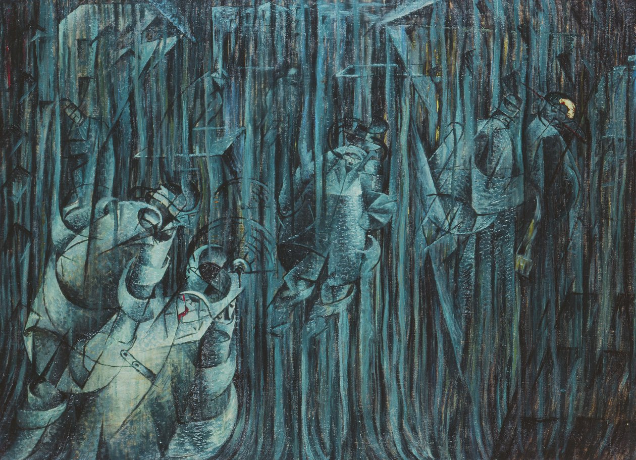 Mielentilat: Ne, jotka jäävät, 1911 tekijältä Umberto Boccioni