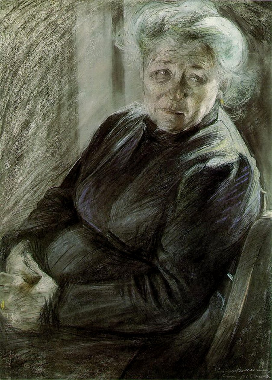 Äiti, 1906 (pastelli paperille) tekijältä Umberto Boccioni