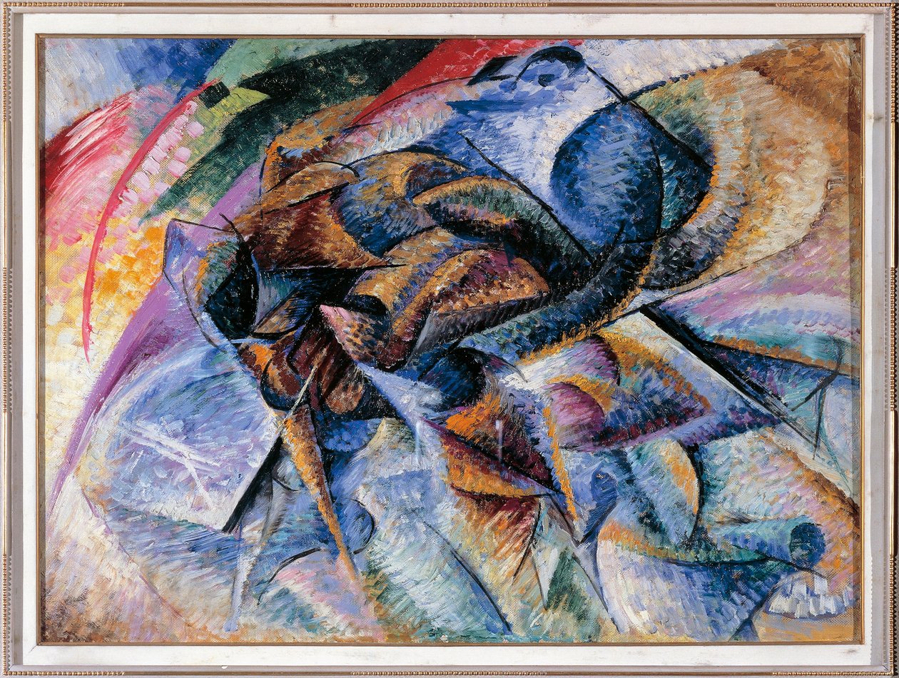 Pyöräilijän dynamiikka tekijältä Umberto Boccioni