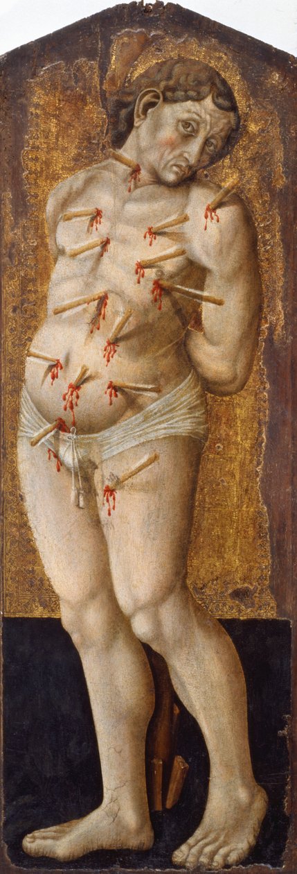 Saint Sebastian (tempera puulla) tekijältä Umbrian School