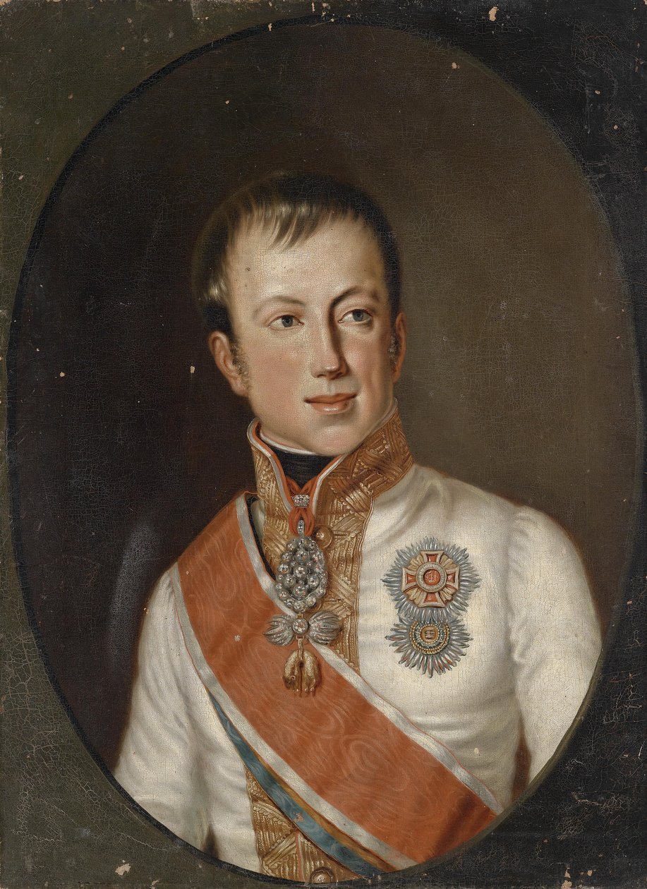 Porträt des Kaisers Ferdinand I. von Österreich in Uniform mit Ordensschmuck tekijältä Unbekannt Unbekannt