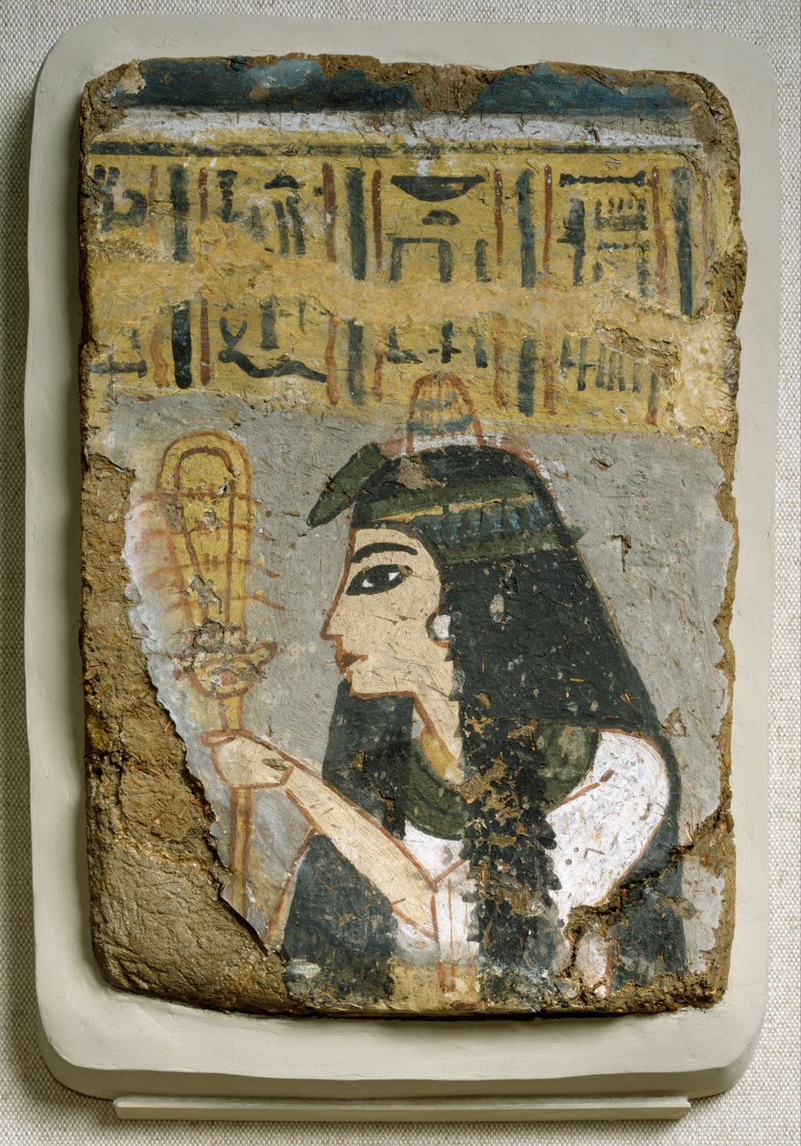 Egyptiläinen - seinämaalaus - nainen, jolla on sisustus tekijältä Unbekannt Unbekannt
