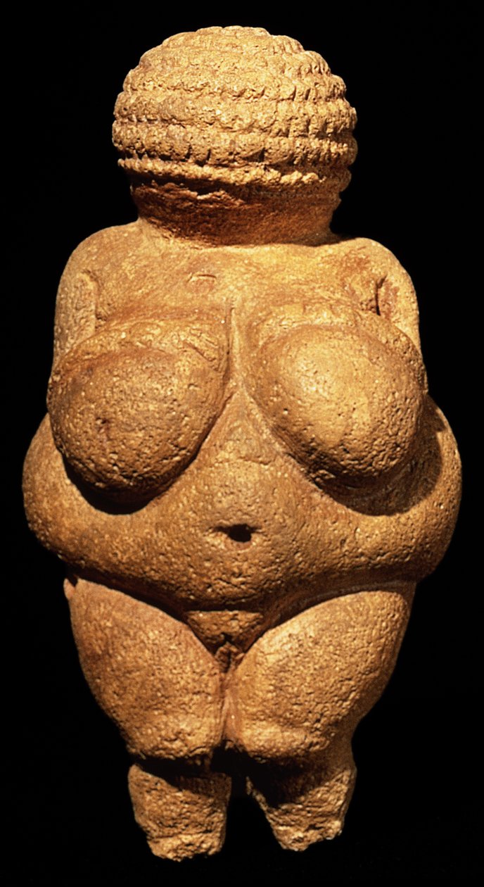 Willendorfin Venus, hedelmällisyyden symboli, esihistoriallinen veistos, 30000-25000 eKr. (edestä) tekijältä Unbekannt Unbekannt