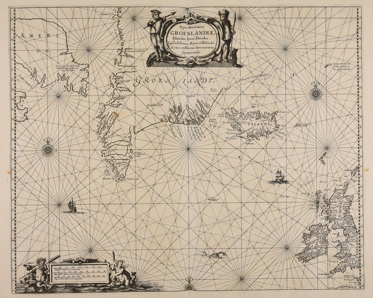 Typus maritimus Groenlandiae, Islandiae, Freti Davidis, Insulae Iohannis Mayen et Hitlandiae, Scotiae et Hiberniae litora maritima septentrionalia tekijältä Unbekannt Unbekannt