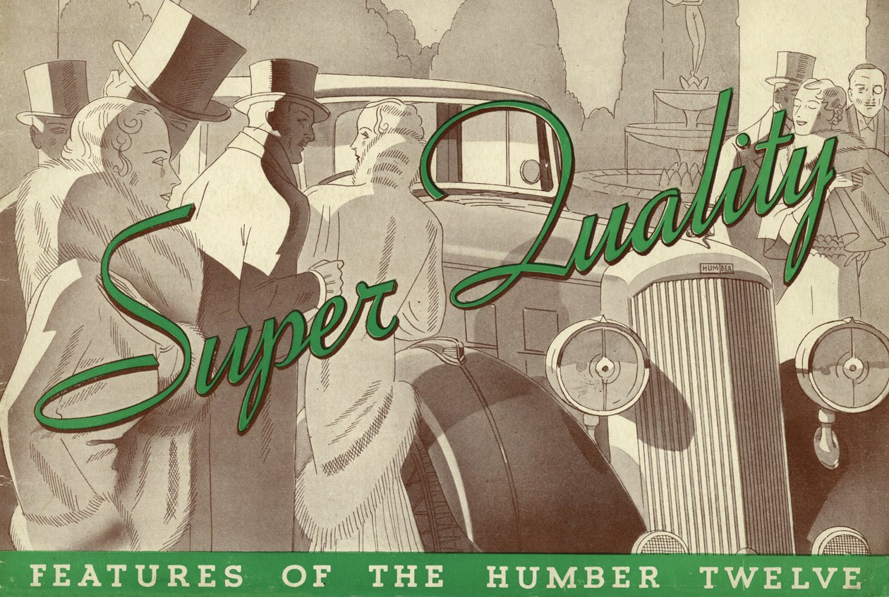 1934 Humber Twelve -myyntiesite. tekijältä Unbekannt