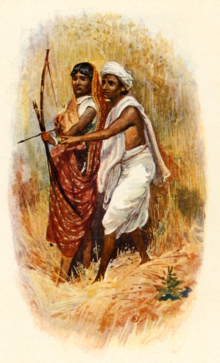 Bhil-pariskunta, vuosi 1910. tekijältä Unbekannt