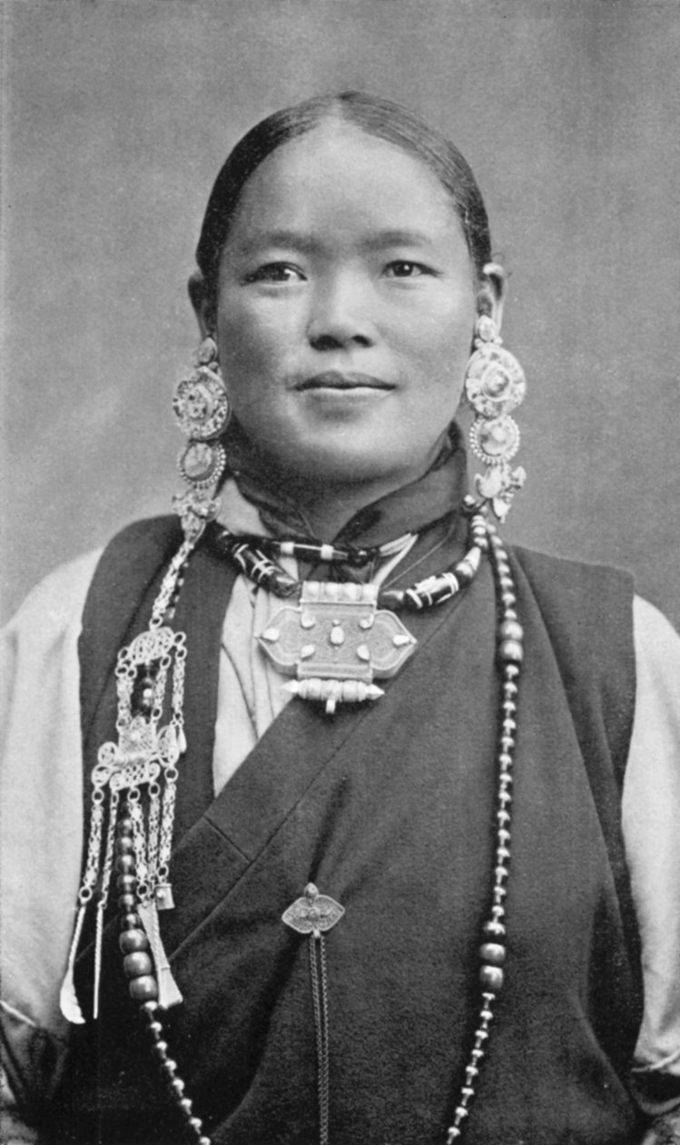 Bhutialainen nainen, 1910 tekijältä Unbekannt