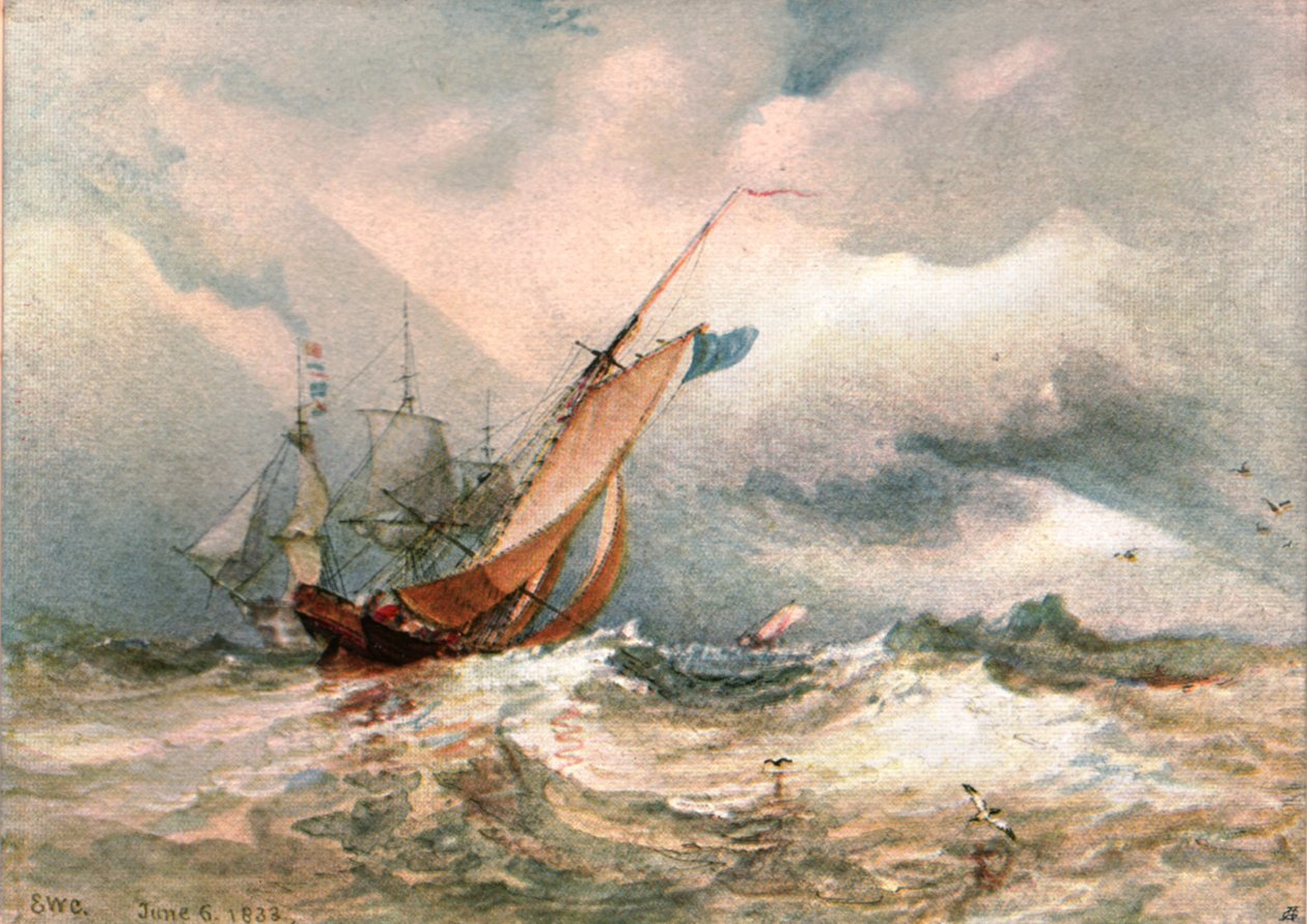 Tuulinen päivä, 1822, c1900. tekijältä Unbekannt