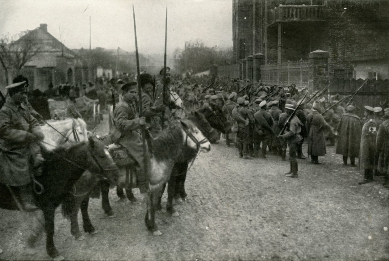 Kasakkapartio ja Venäjän jalkaväki, 1919. tekijältä Unbekannt