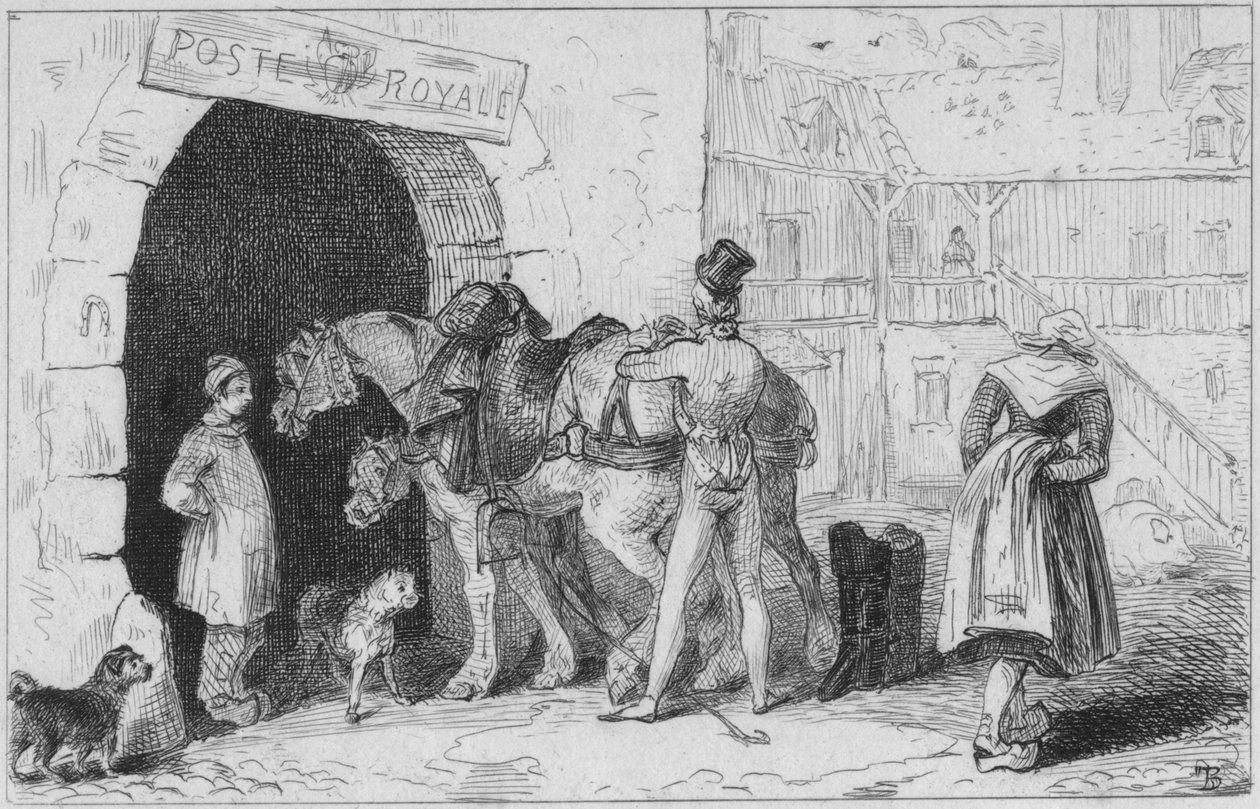 Ranskalainen postitalo, 1700-luvun loppu - 1800-luvun alku. tekijältä Unbekannt