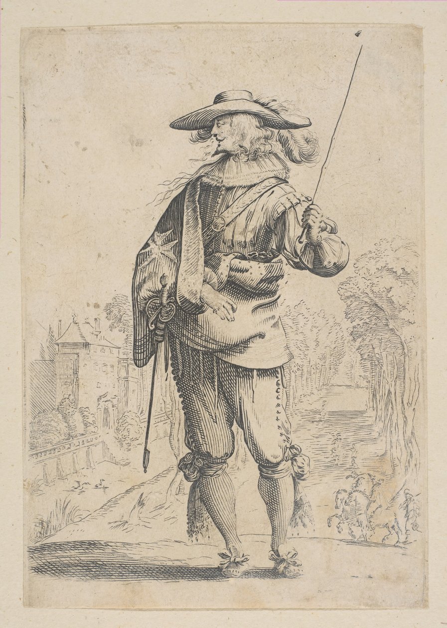 Mies pitelee viljaa, 1629. tekijältä Unbekannt