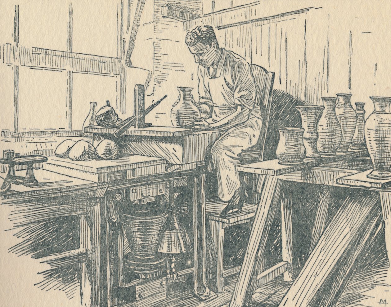 Potter työssä, 1910 tekijältä Unbekannt