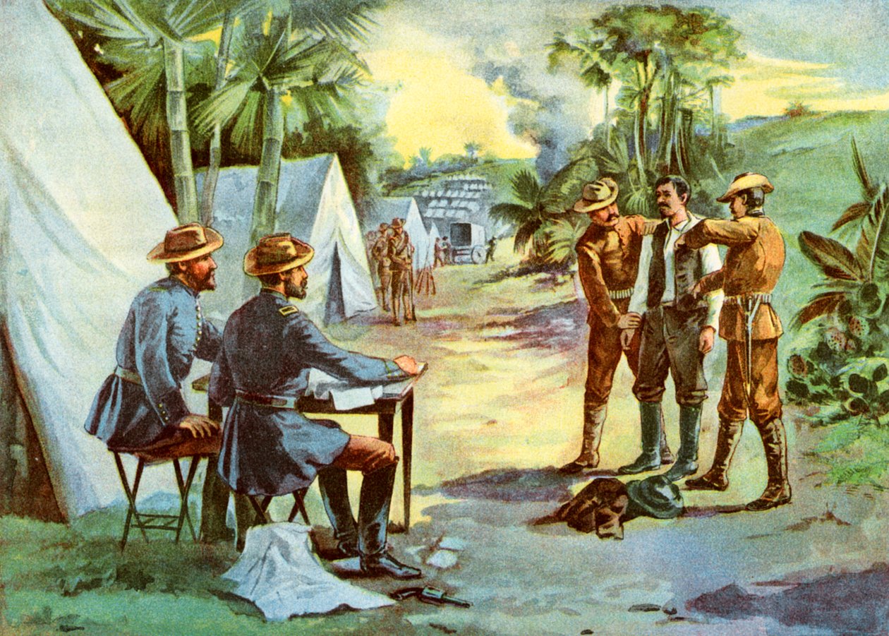Espanjalainen vakooja leirillä, Espanjan ja Amerikan sota, 1898 tekijältä Unbekannt