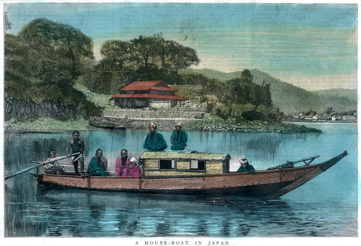 Asuntovene Japanissa, 1888 tekijältä Unbekannt