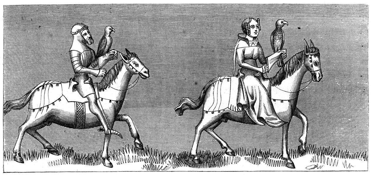 Nainen lähdössä Hawkingiin, 1300-luku 1849 tekijältä Unbekannt