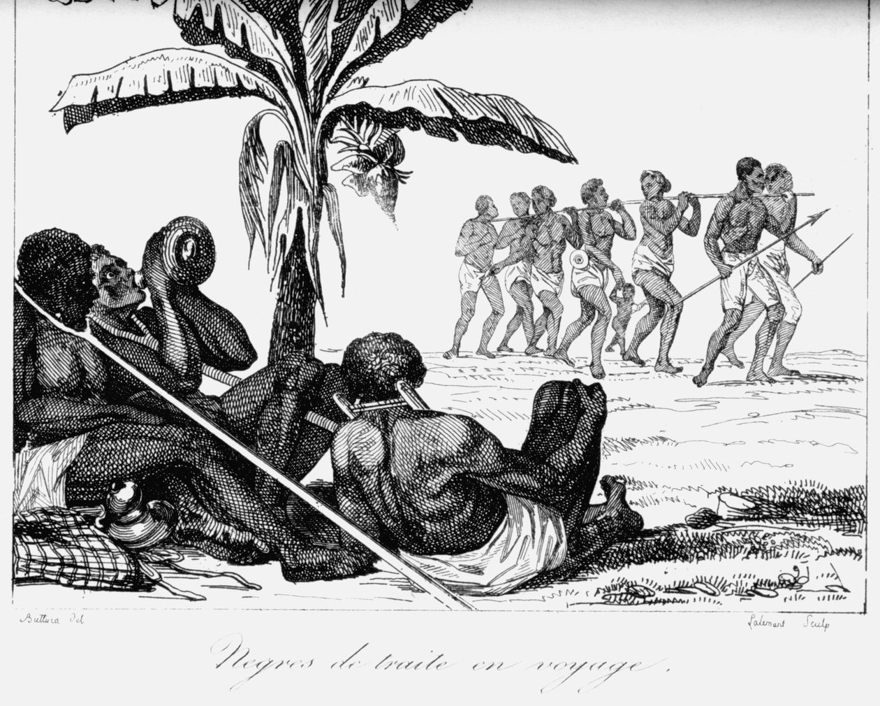 Orjasaattue, Afrikka, 1800-luku tekijältä Unbekannt