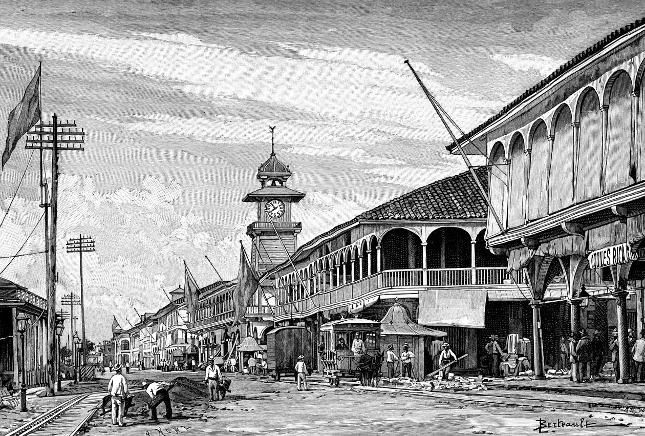 Katu Guayaquilissa, Ecuadorissa, 1895 tekijältä Unbekannt