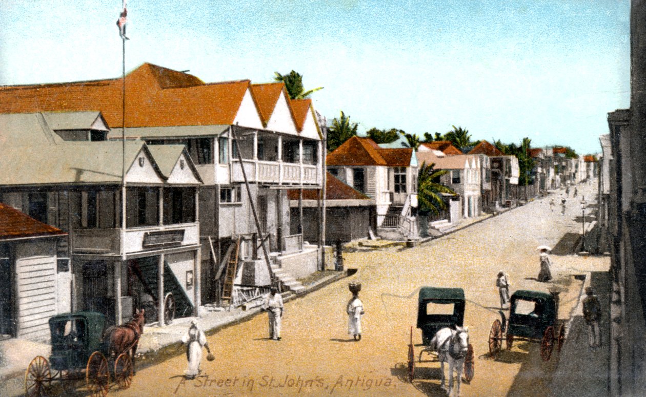 Katu St. Johnsissa, Antiguassa, 1900-luvulla tekijältä Unbekannt