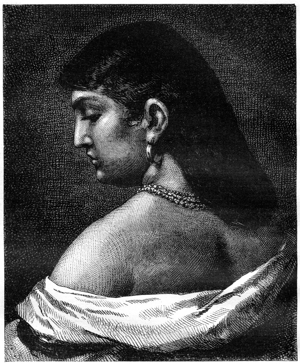 Nainen Trasteveresta, Roomasta, Italiasta, 1800-luku tekijältä Unbekannt