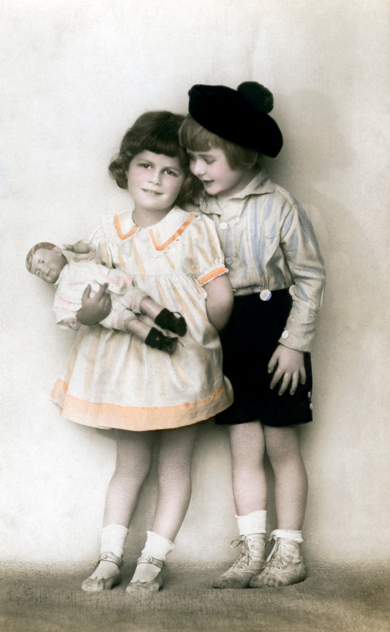 Nuori tyttö ja poika, 1900-luvun alku tekijältä Unbekannt