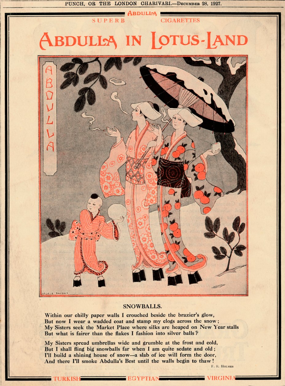 Abdullas Lotus-Landissa - Lumipalloja, 1927 tekijältä Unbekannt