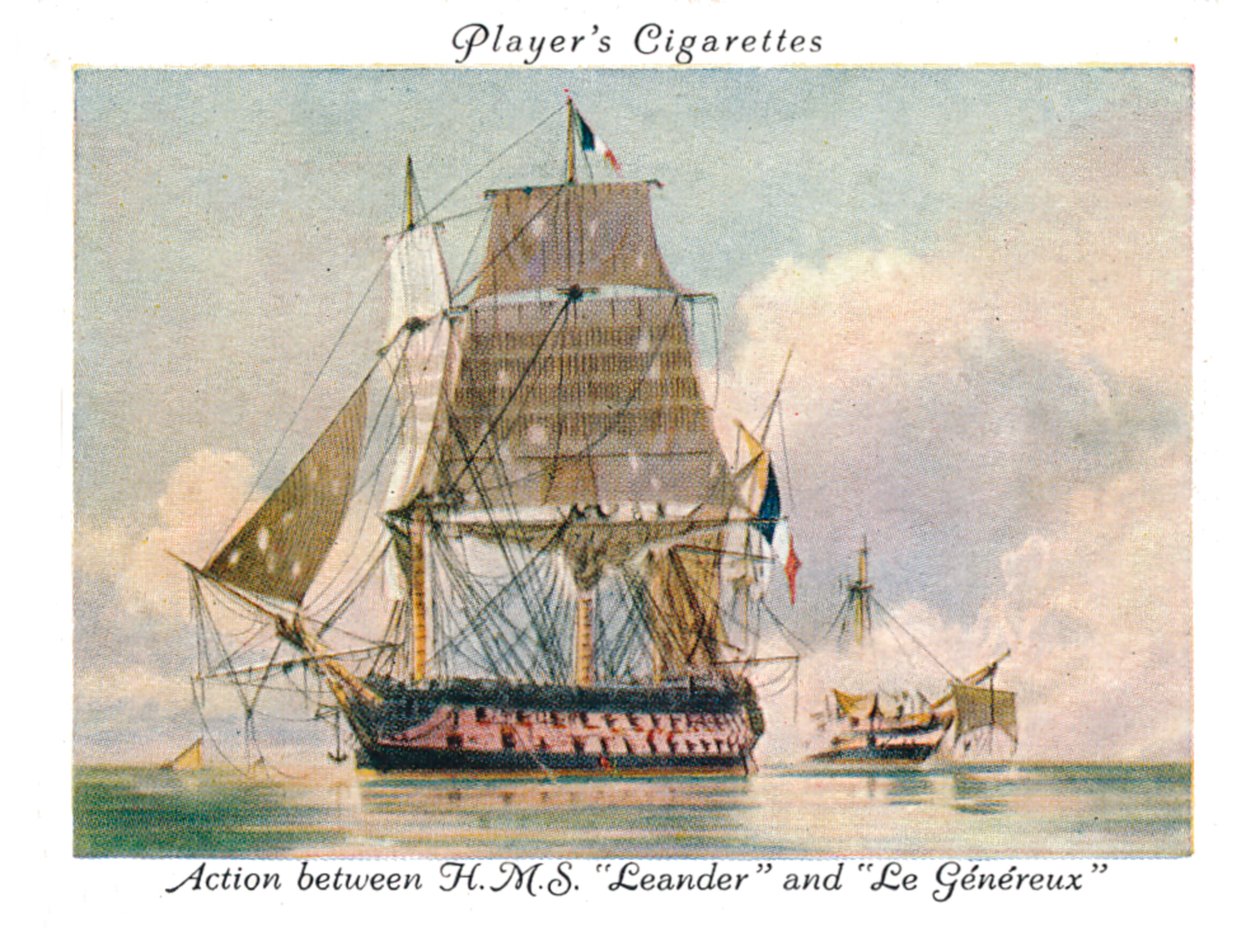 Toiminta H.M.S.Leanderin ja Le Genereux