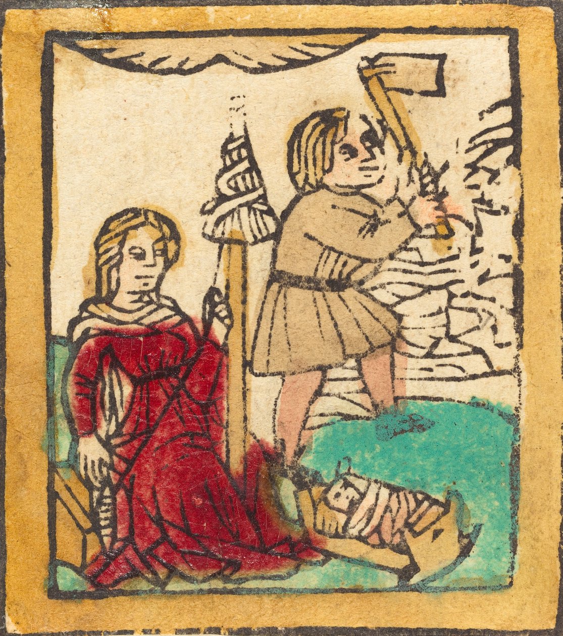 Aadam ja Eeva, n. 1460. tekijältä Unbekannt
