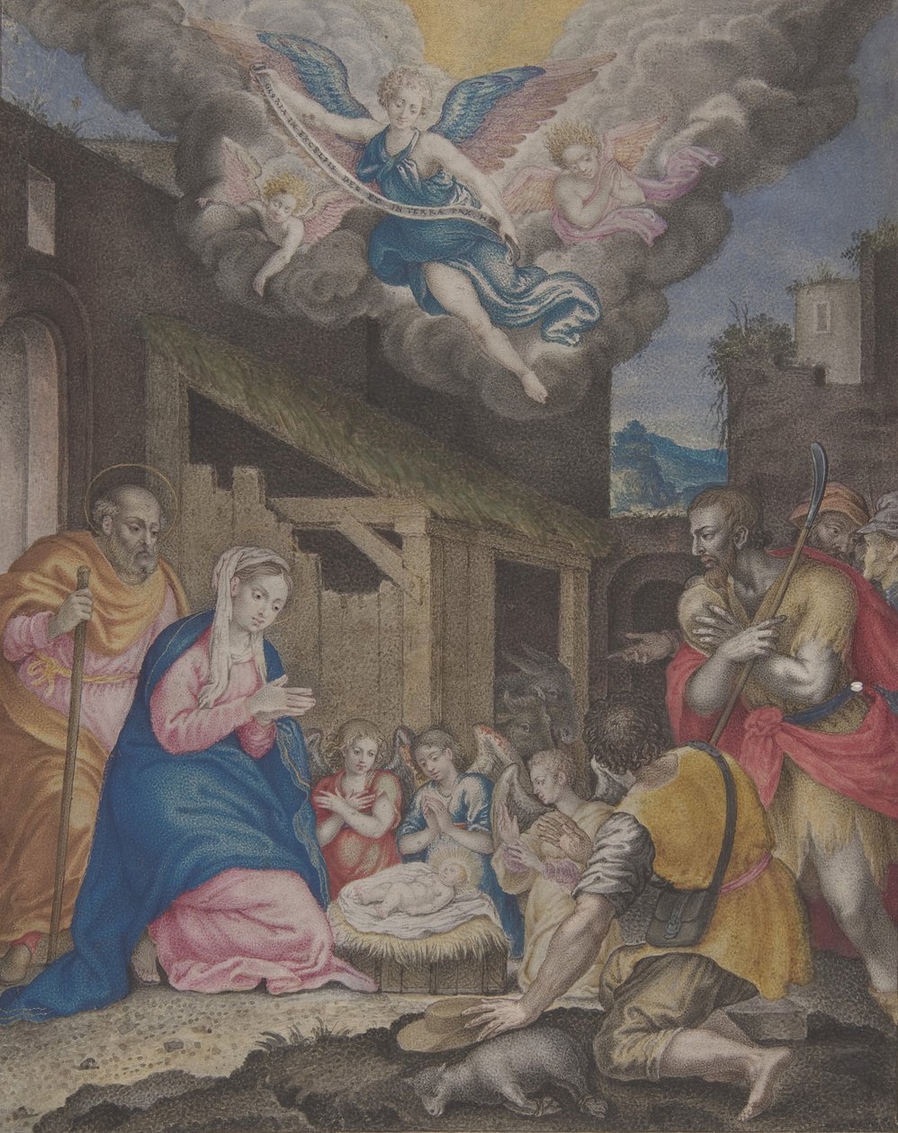 Paimenten palvonta, 1575-1600. tekijältä Unbekannt
