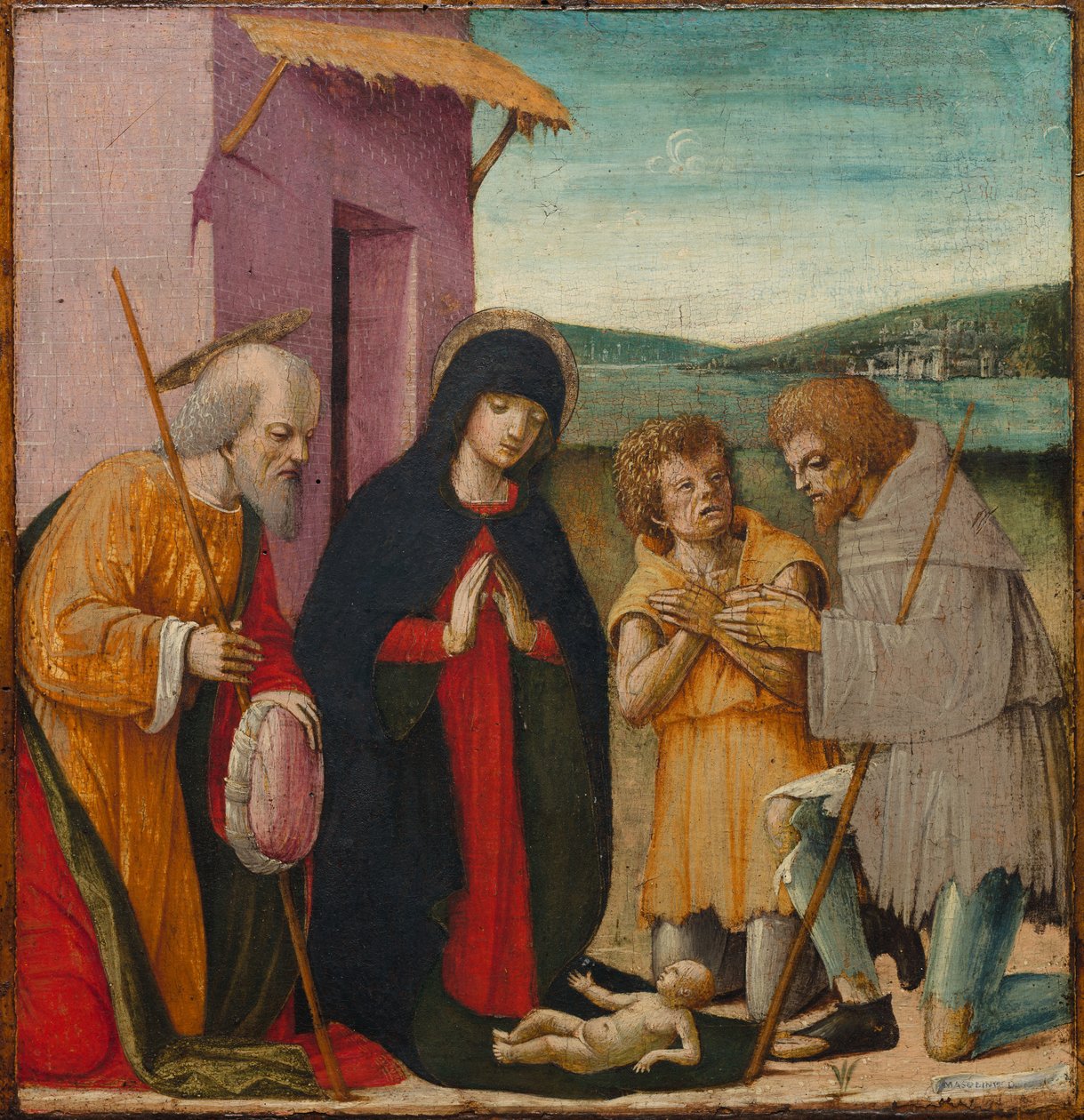 Paimenten palvonta, n. 1480-1500. tekijältä Unbekannt